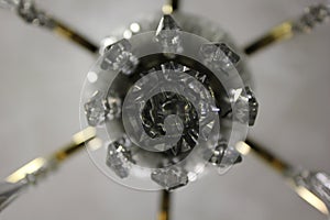 Soviet ÃÂeiling crystal chandelier bottom view